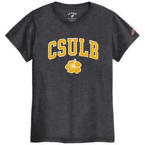 Women's CSULB Over Hibiscus T-shirt - Black, League