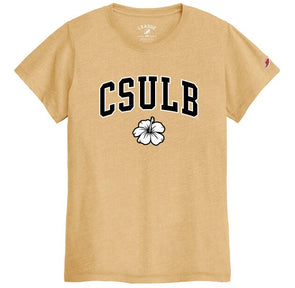Women's CSULB Over Hibiscus T-Shirt - Gold, League