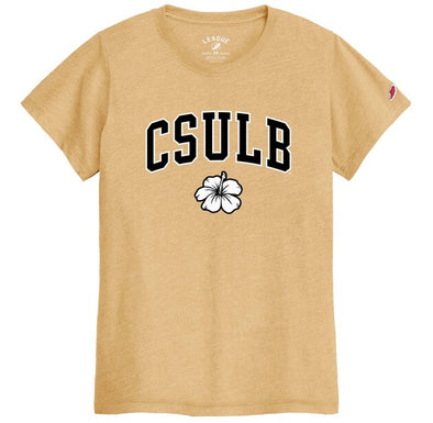 Women's CSULB Over Hibiscus T-Shirt - Gold, League