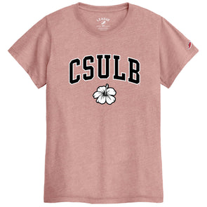 Women's CSULB Over Hibiscus T-Shirt - Pink, League