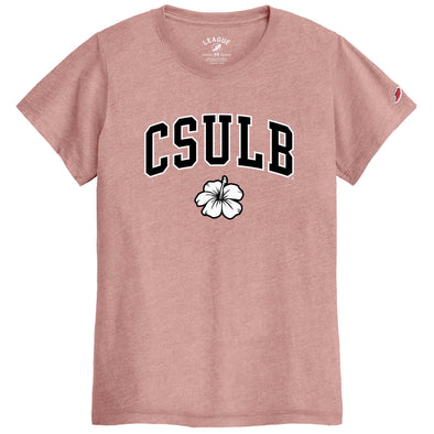 Women's CSULB Over Hibiscus T-Shirt - Pink, League