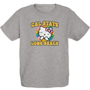 Youth CSULB Hello Kitty Rainbow T-Shirt- Heather, Blue 84