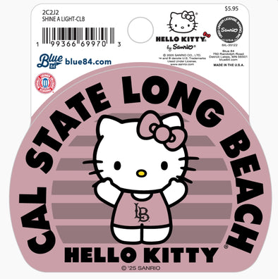CSULB Hello Kitty Dome Sticker, Pink - Blue84