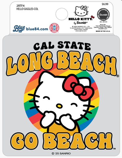 CSULB Hello Kitty Rainbow Sticker - Blue 84