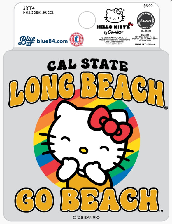CSULB Hello Kitty Rainbow Sticker - Blue 84