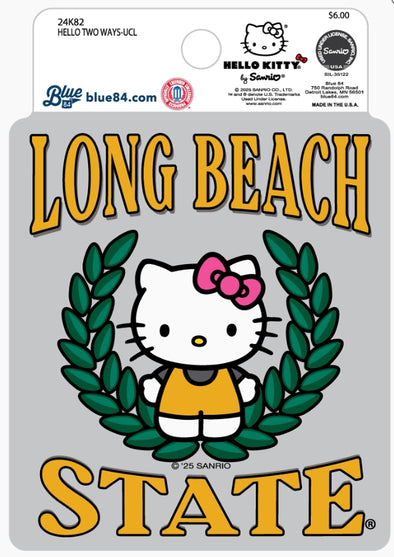 LB State Hello Kitty Wreath Sticker - Blue84