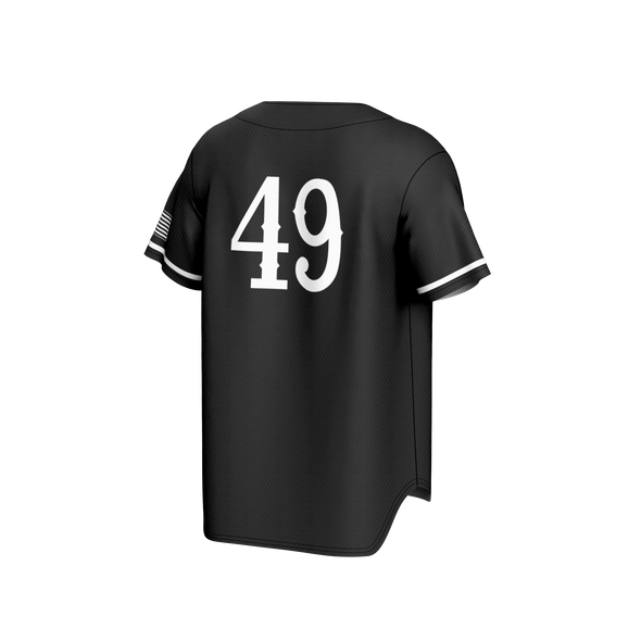 Dirtbags 49 Baseball Jersey - Black, Prosphere