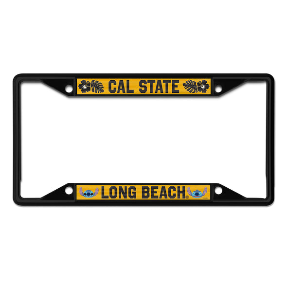CSULB Stitch License Plate Frame - Black, Wincraft Disney
