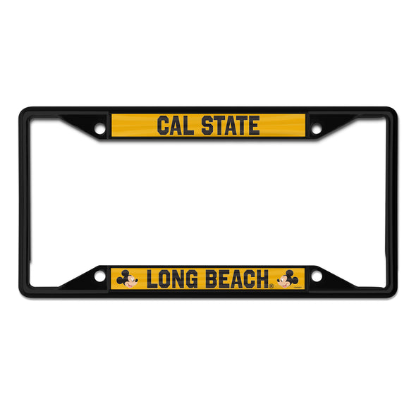 CSULB Mickey Mouse License Plate Frame - Black, Wincraft Disney