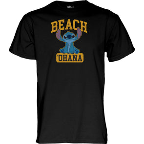 Beach Stitch Ohana Tee- Black, Blue 84