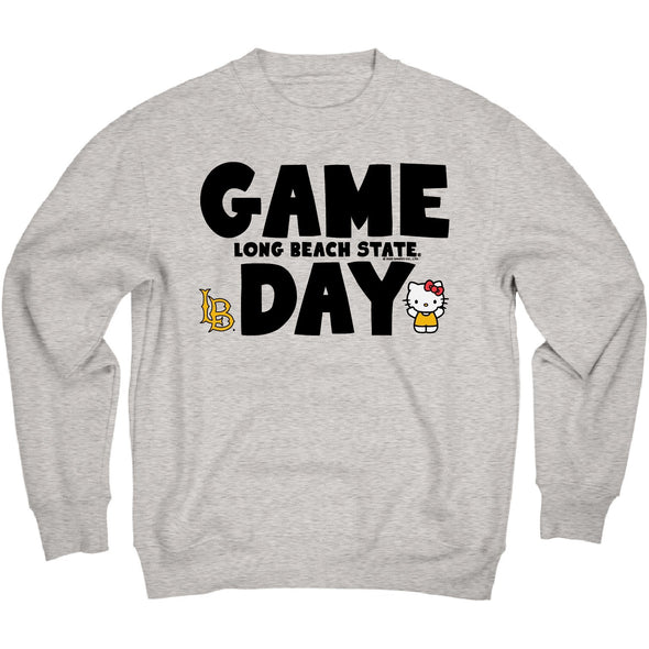 LBSU Hello Kitty Game Day Crewneck - Heather, Blue 84