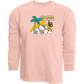 CSULB Hello Kitty Beach Day Long Sleeve T-shirt - Pink, Blue 84