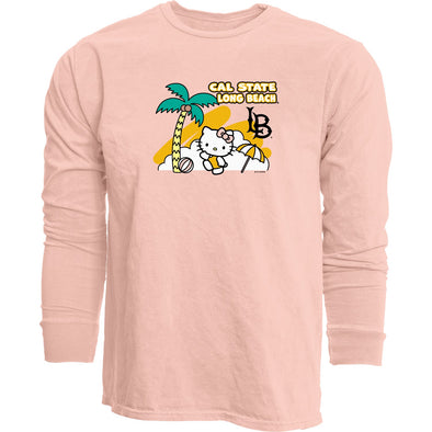 CSULB Hello Kitty Beach Day Long Sleeve T-shirt - Pink, Blue 84