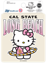 CSULB Hello Kitty Hoops Sticker, Ivory -Blue 84