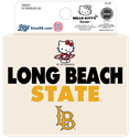 LBSU Under Hello Kitty Hoops Sticker, Oatmeal - Blue 84
