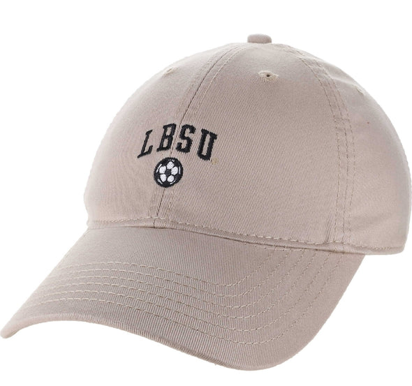 LBSU Over Soccer Ball Cap - Khaki, Legacy