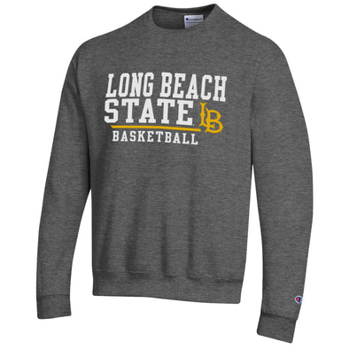 LBSU Basketball Fleece Crewneck - Charcoal, Champion