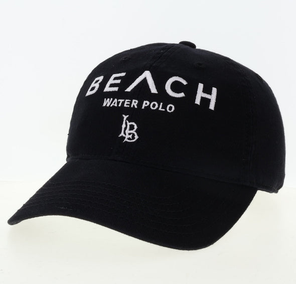 Beach Caret Water Polo Twill Cap - Black/White Legacy