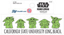 CSULB Grogu Poses Sticker - Blue 84