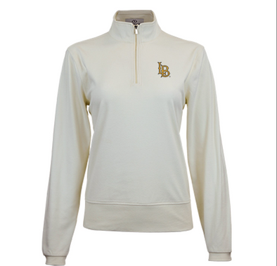 Women's LB 1/4 Zip Luxe Pullover - Natural, Vantage – Long Beach Women's LB 1/4 Zip Luxe Pullover - Natural, Vantage – Long Beach