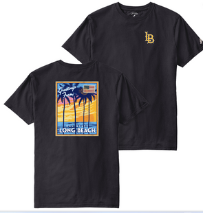 LB CSULB Post Card T-Shirt - Black, League