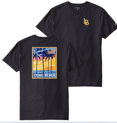LB CSULB Post Card T-Shirt - Black, League