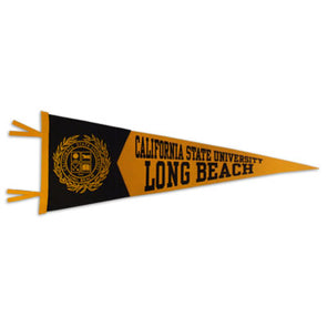 Two Tone Seal Pennant 12x30 - Black/Gold, Collegiate Pacific