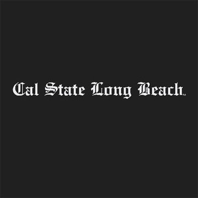 Cal State Long Beach Old English Decal - White, CDI