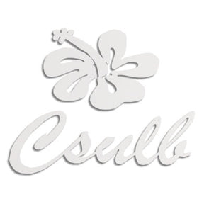 CSULB Hibiscus Decal - White, CDI