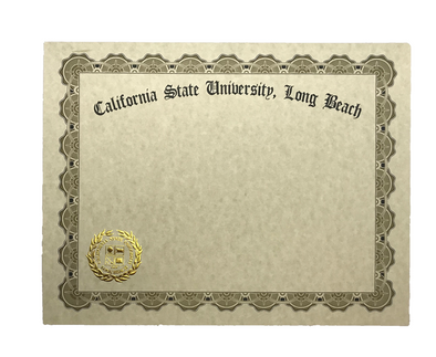 *SALE* CSULB Seal Certificate - Cream, Proforma – Long Beach State ...