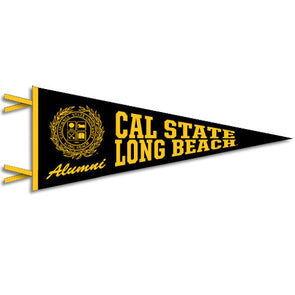 Alumni Seal CSULB Pennant - Black/Gold, Collegiate Pacific