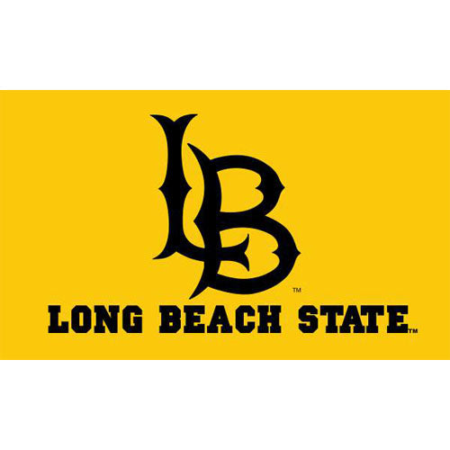 Long Beach State LB Interlock Screenprint Flag