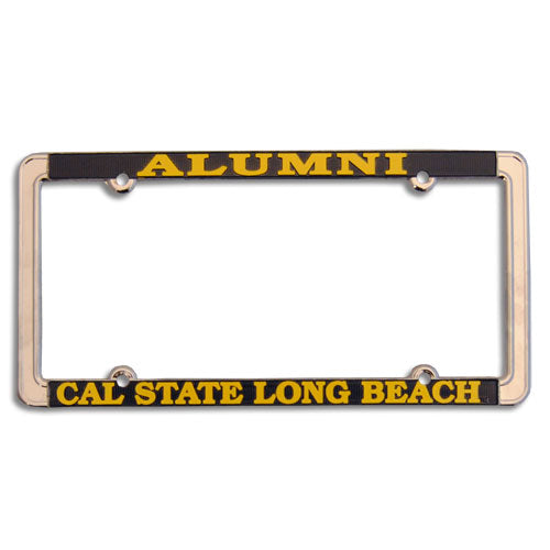 Alumni CSULB Thin License Frame - Chrome, Strand