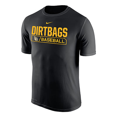 Dirtbags Over LB Baseball T-Shirt - Black, Nike – Long Beach State