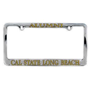Alumni CSULB Classic Engraved License Frame - Chrome, Strand Art Co.