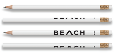 Beach Caret Pencil - White