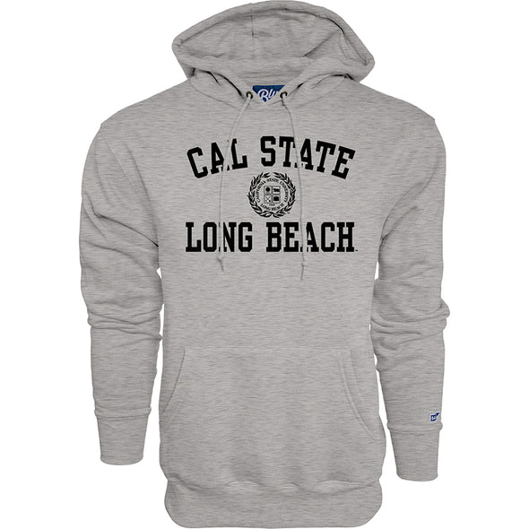 Cal State Long Beach Vert Arch Seal Hood - Gray, Blue 84