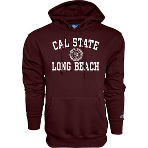 Cal State Long Beach Vert Arch Seal Hood - Maroon, Blue 84