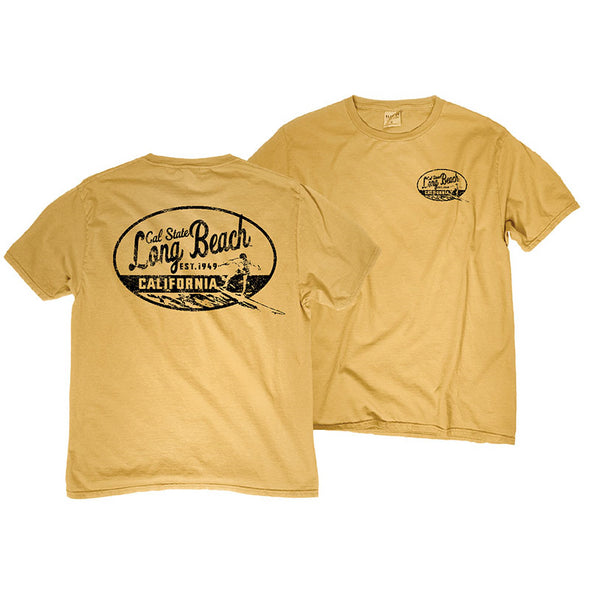 CSULB Surfer T-Shirt - Mustard, Blue 84