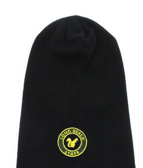 *SALE* Squirrel 8" Knit Beanie - Black, Legacy