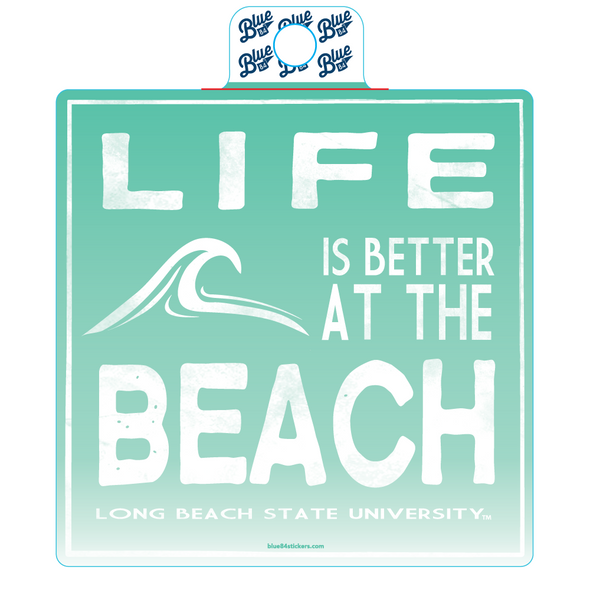 Life is Better At the Beach Sticker - Green, Blue 84