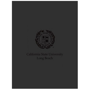 CSULB Seal Embedded Folder - Black, 4Imprint