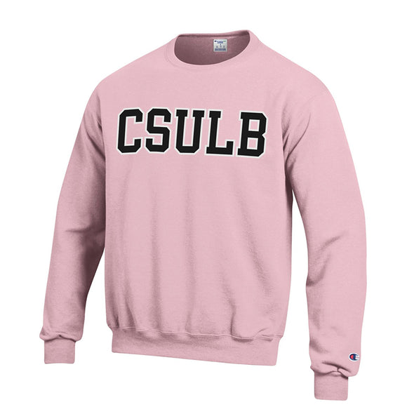 CSULB Wool Black/White Crew - Pink, Champion