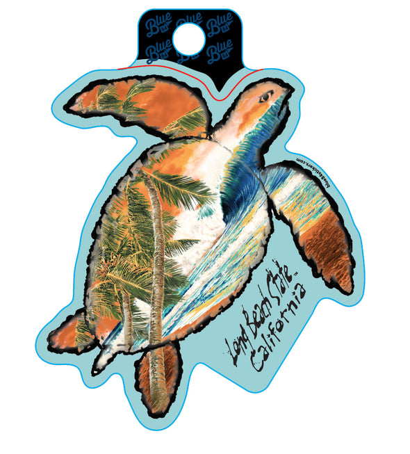 LB State CA Turtle Sticker - Multi, Blue 84