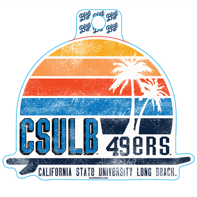CSULB Rainbow Half Dome Sticker - Multi, Blue 84