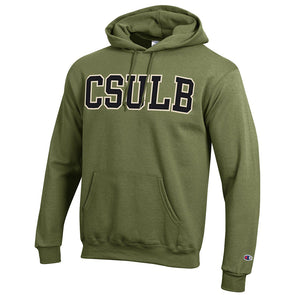 CSULB Wool Black/White Hood - Olive, Champion