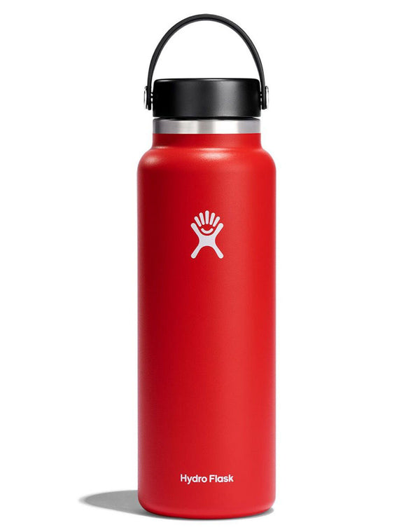 40 OZ Wide Mouth Red Hydro Flask