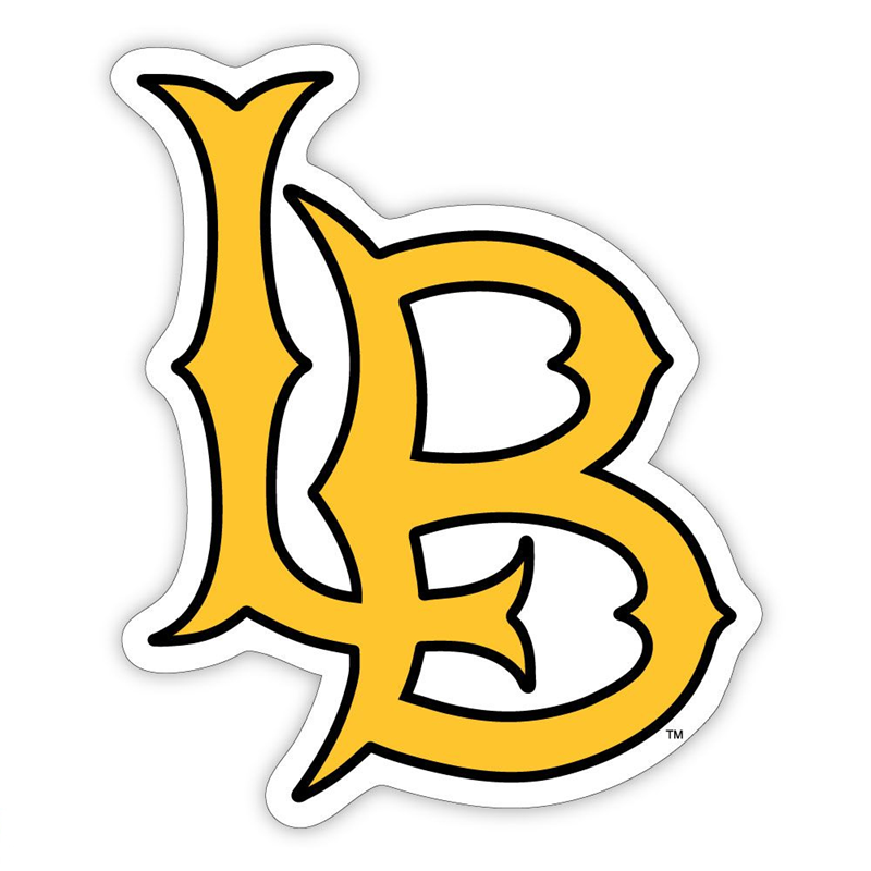 LB Interlock Sticker - Gold/Black, SDS – Long Beach State Official Store