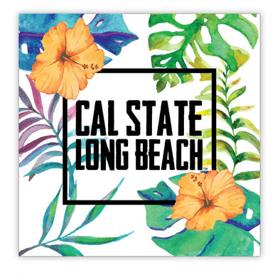 CSULB Floral Square Sticker - Multicolor, SDS Design