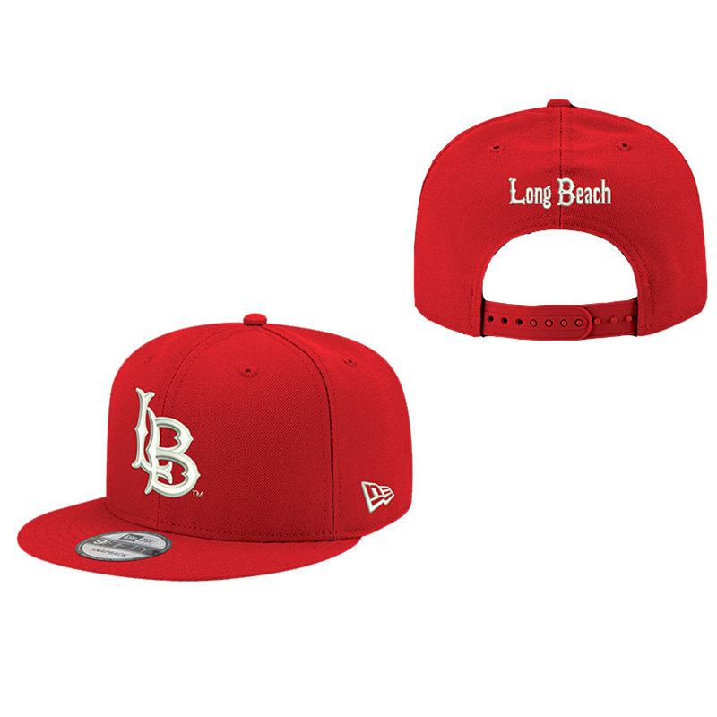 LB Snapback Red and White Long Beach State Official Store